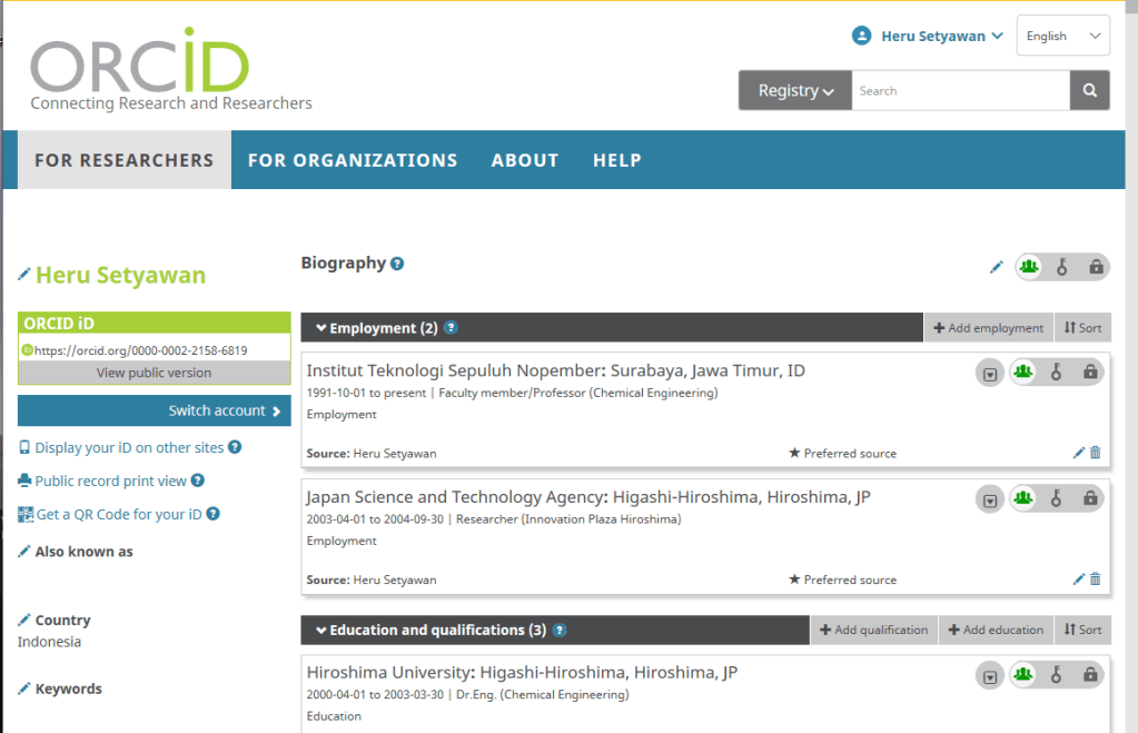 ORCID iD: Pengenal digital permanen peneliti&nbsp;global